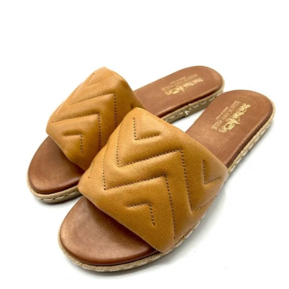 Coach and Four Leather Slides
